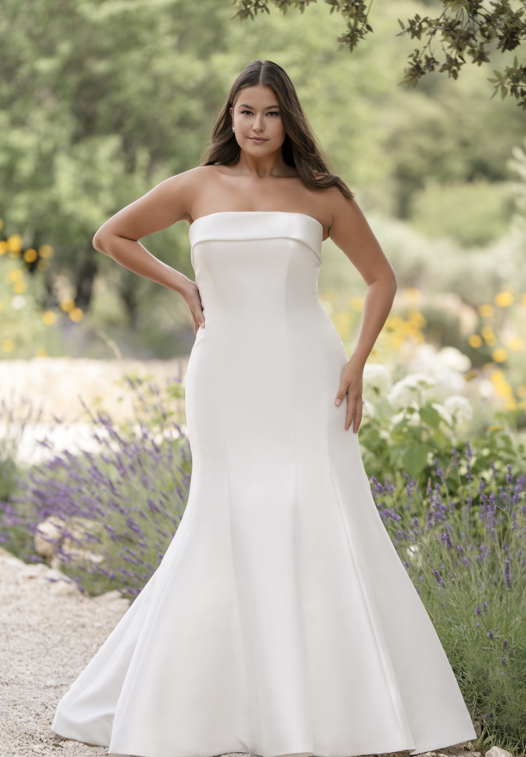 Mikado plus size wedding dress